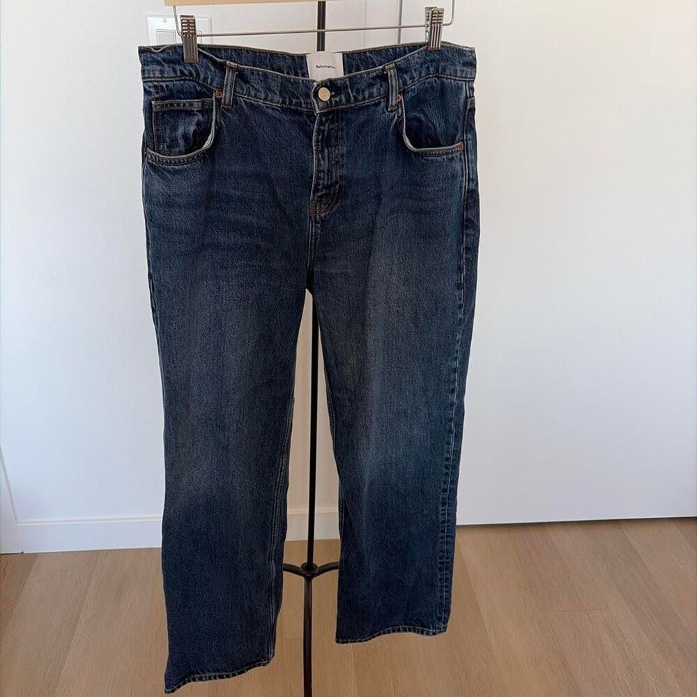 Reformation Abby Low Rise Straight Jeans Blue Denim Size 30